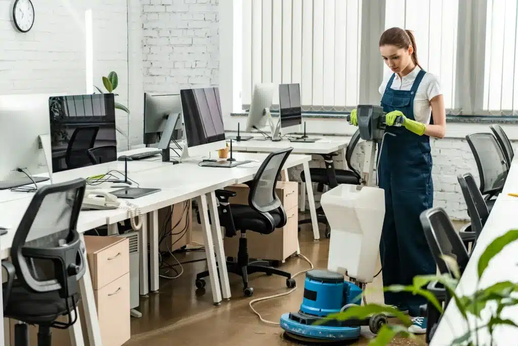 Commercial Cleaning in Puyallup, Tacoma & the Pierce County Interior of meeting room in moder office
